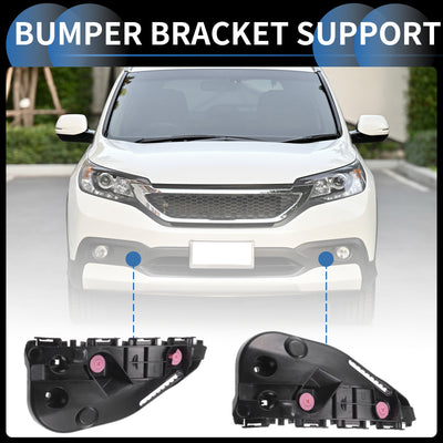 Harfington Bumper Support Bracket, Left and Right Side Front Bumper Retainer Bracket Hold Mount No.521150K180/521160K180 for Toyota Hilux 2016-2022 ABS Plastic Black, 1 Pair