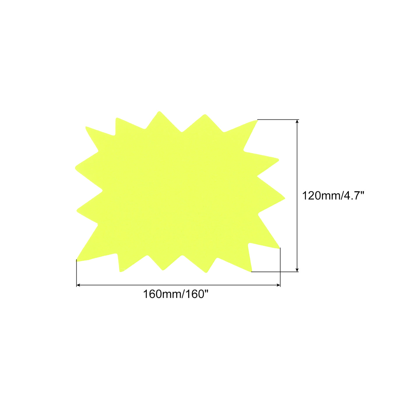 Harfington Blank Star Sale Signs Price Tags Fluorescent Star Pricing Labels 120x170 mm 7 Colors for Retail Sales Pricing, Pack of 60