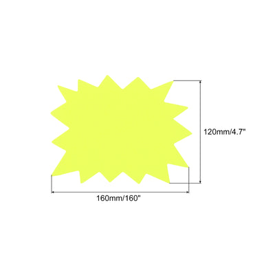 Harfington Blank Star Sale Signs Price Tags Fluorescent Star Pricing Labels 120x170 mm 7 Colors for Retail Sales Pricing, Pack of 60