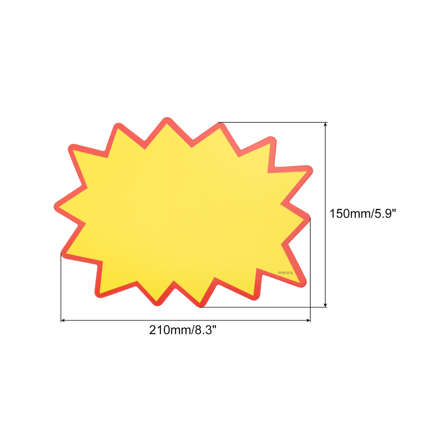 Harfington Blank Star Burst Sale Signs Price Tags Fluorescent Star Pricing Labels 150x210 mm Colors for Retail Sales Pricing, Pack of 100