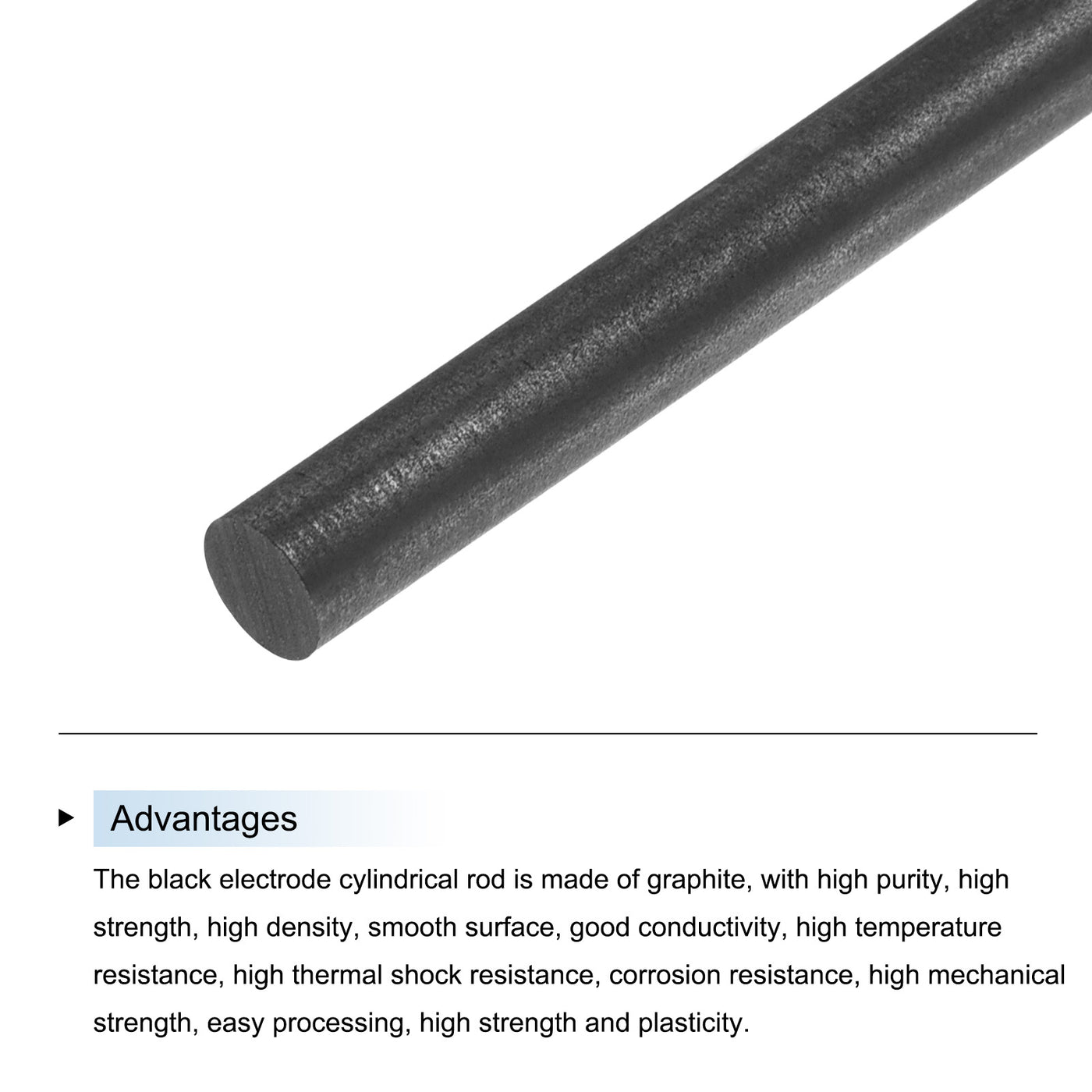 Harfington Graphite Rod, Graphite Stirring Rod Cylinder Stick Carbon Rod 250x5mm 1pcs