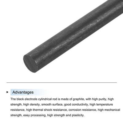 Harfington Graphite Rod, Graphite Stirring Rod Cylinder Stick Carbon Rod 250x13mm 1pcs