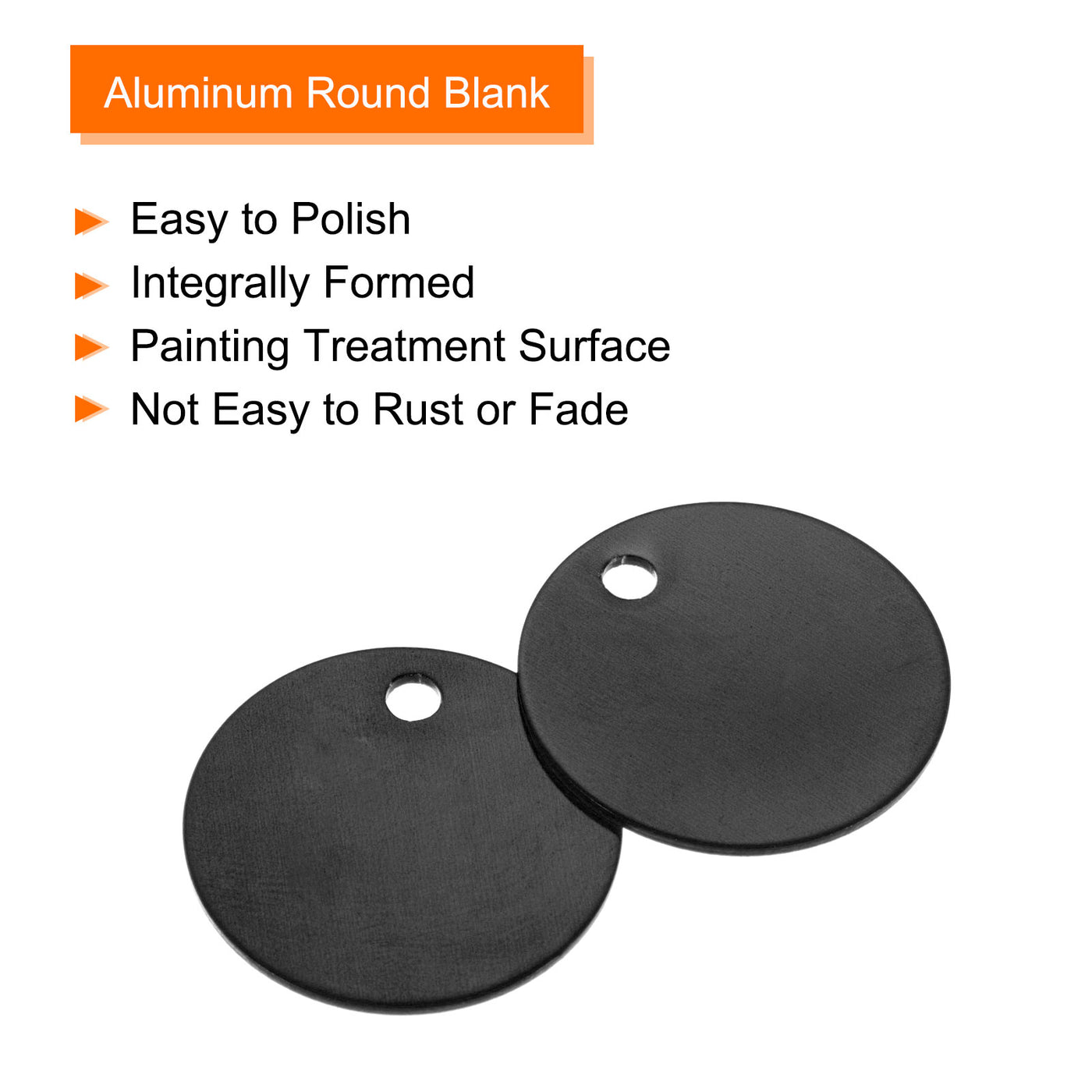 Harfington Metal Stamping Tags,Round Black Stamping Blanks for Pet Jewelry Making 12Pcs