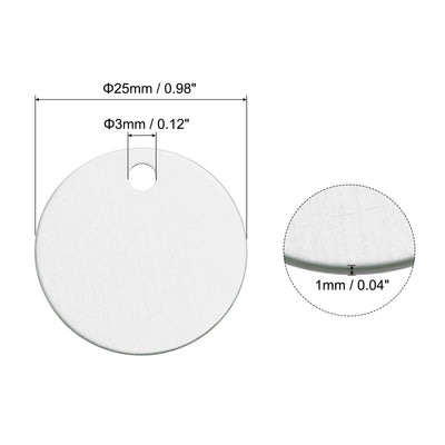 Harfington Metal Stamping Tags,Round Silvery Stamping Blanks for Pet Jewelry Making 20Pcs