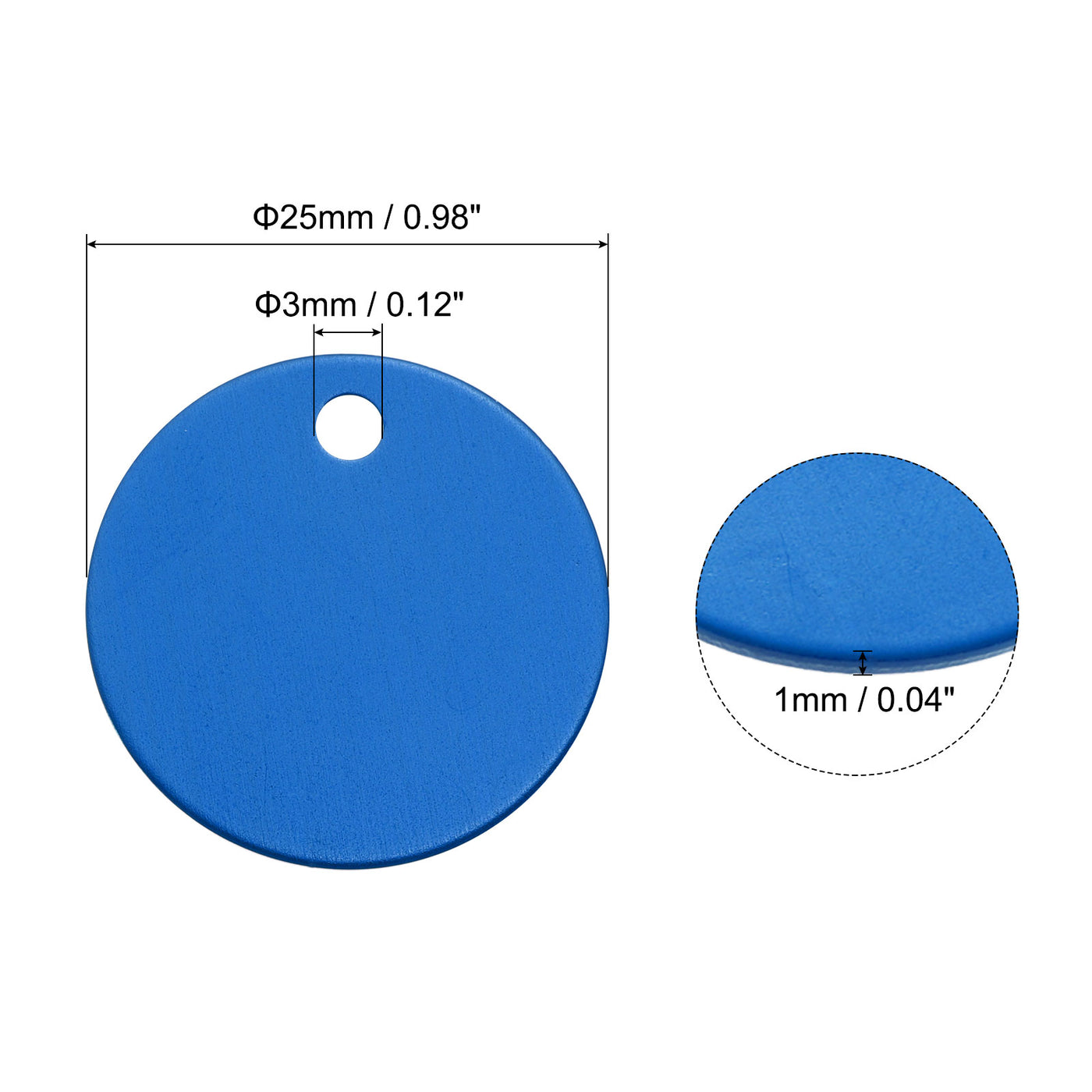 Harfington Metal Stamping Tags,Deep Blue Stamping Blanks for Pet Jewelry Making 10Pcs