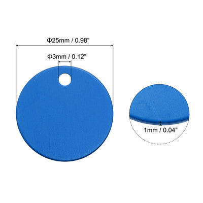 Harfington Metal Stamping Tags,Deep Blue Stamping Blanks for Pet Jewelry Making 10Pcs