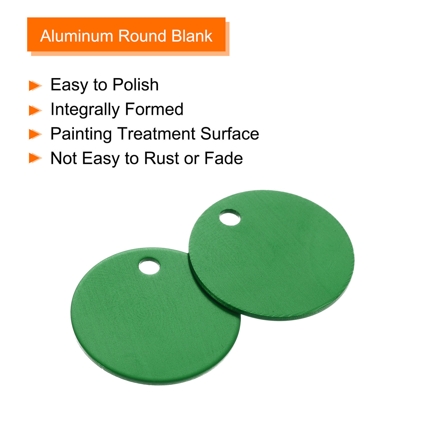 Harfington Metal Stamping Tags,Round Green Stamping Blanks for Pet Jewelry Making 10Pcs