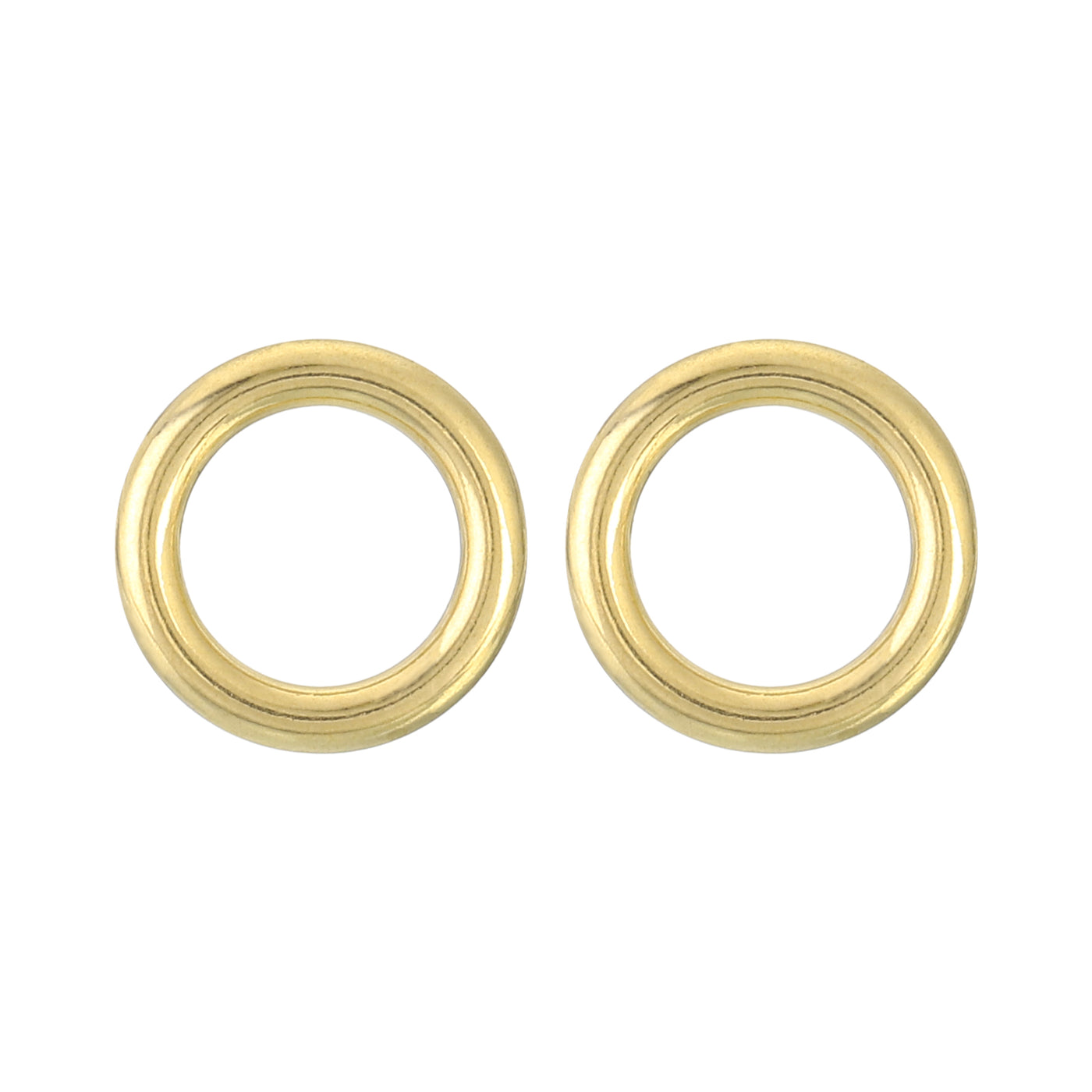 uxcell Uxcell 2Pcs O Ring Buckle 12mm/0.47", Brass Seamless Welded Circle Loop 3.1mm Thickness