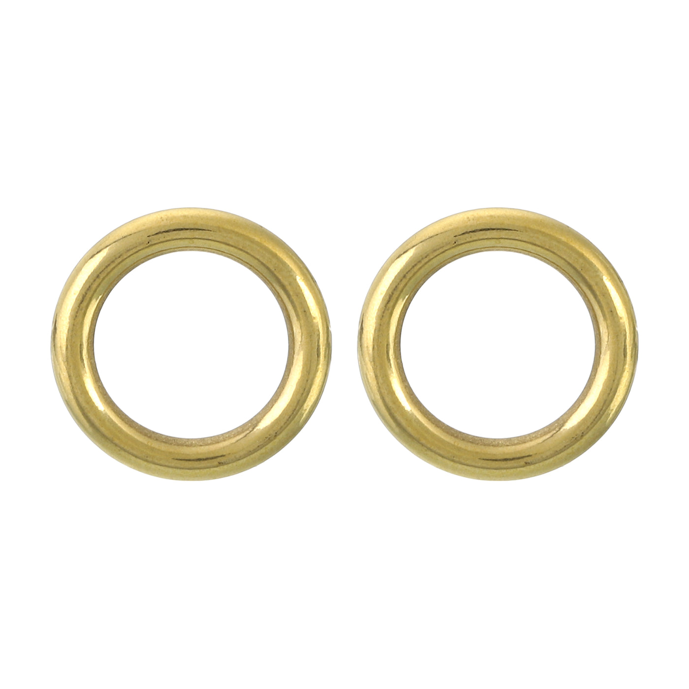 uxcell Uxcell 2Pcs O Ring Buckle 13mm/0.51", Brass Seamless Welded Circle Loop 3.1mm Thickness