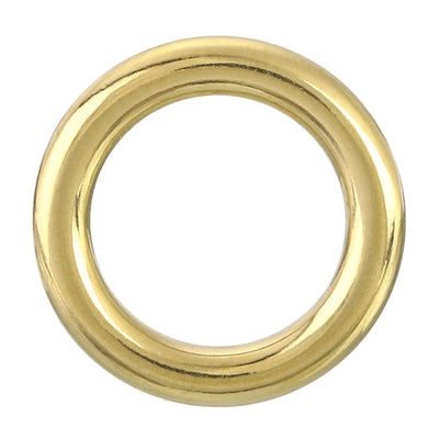 Harfington Uxcell O Ring Buckle 16mm/0.63", Brass Seamless Welded Circle Loop 3.8mm Thickness