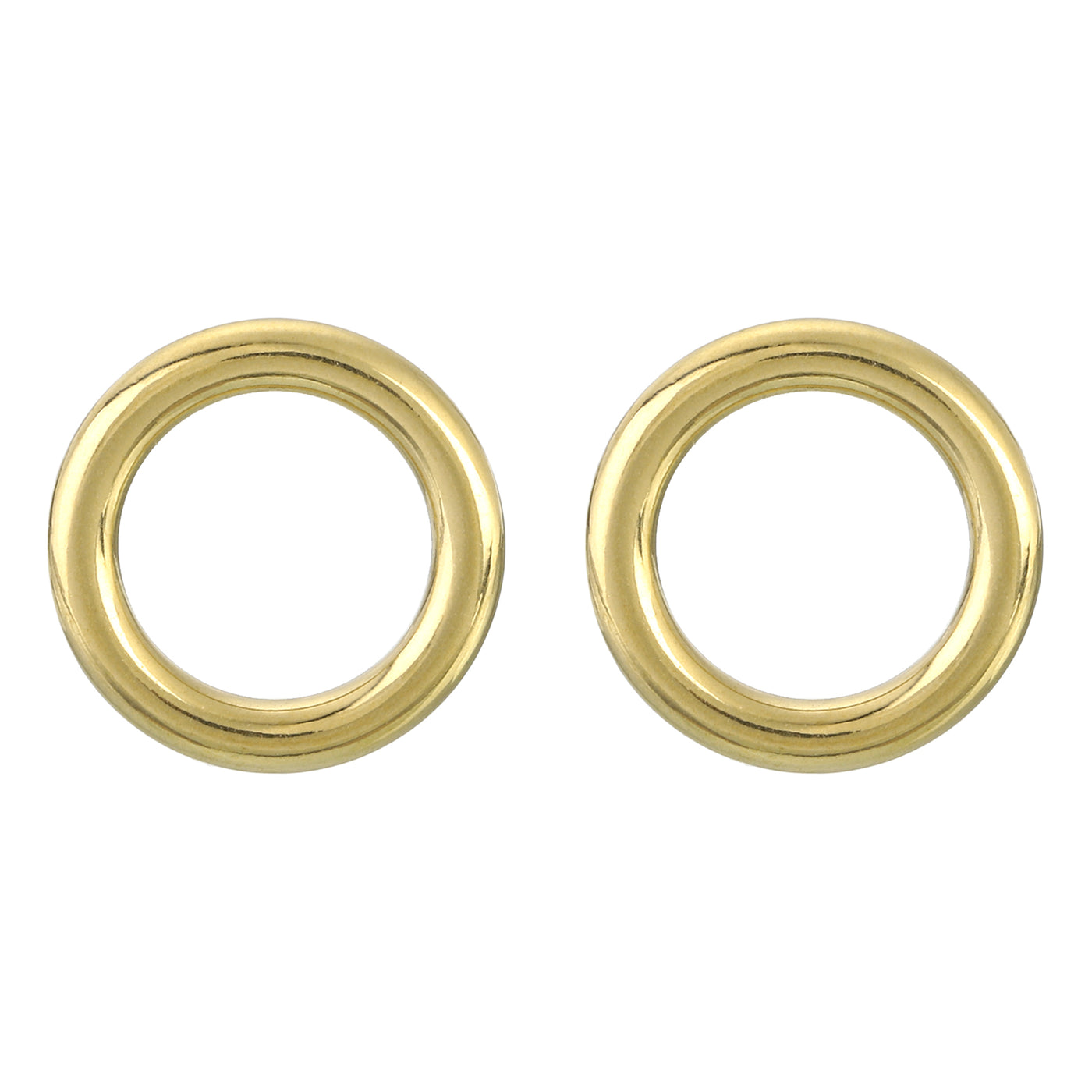 uxcell Uxcell 2Pcs O Ring Buckle 16mm/0.63", Brass Seamless Welded Circle Loop 3.8mm Thickness