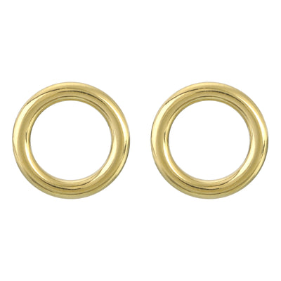 Harfington Uxcell 2Pcs O Ring Buckle 16mm/0.63", Brass Seamless Welded Circle Loop 3.8mm Thickness