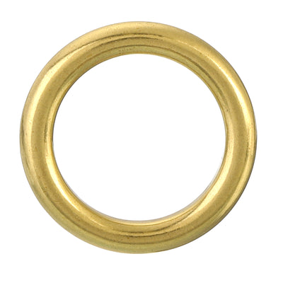 Harfington Uxcell 1 Stück O-Ring Schnalle 20mm/0,79", nahtloser geschweißter Messingkreis mit 4mm Dicke für Gepäckgurte, Bastelarbeiten, DIY-Dekoration, goldfarben