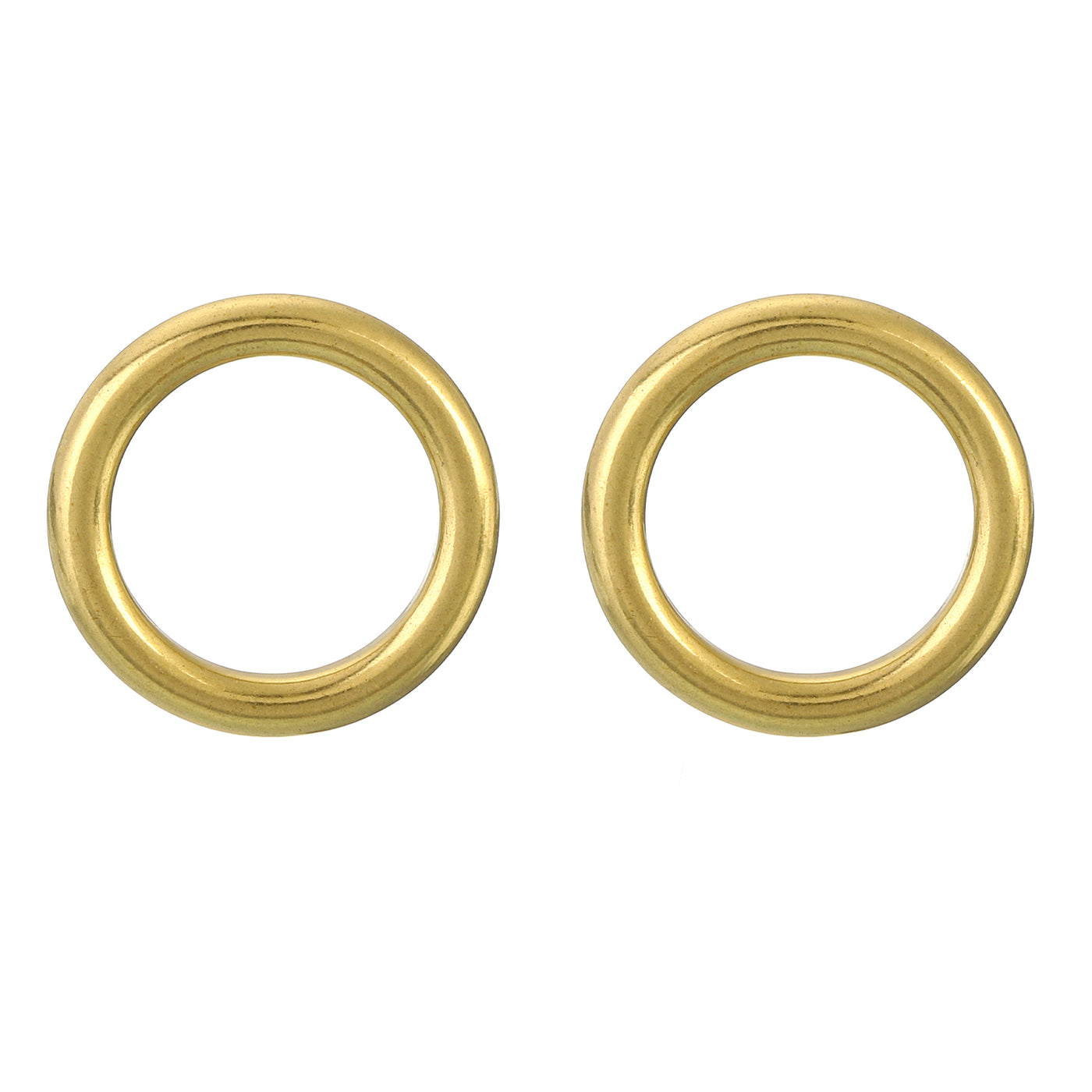 uxcell Uxcell 2Pcs O Ring Buckle 20mm/0.79", Brass Seamless Welded Circle Loop 4mm Thickness