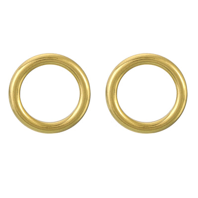 Harfington Uxcell 2Pcs O Ring Buckle 20mm/0.79", Brass Seamless Welded Circle Loop 4mm Thickness