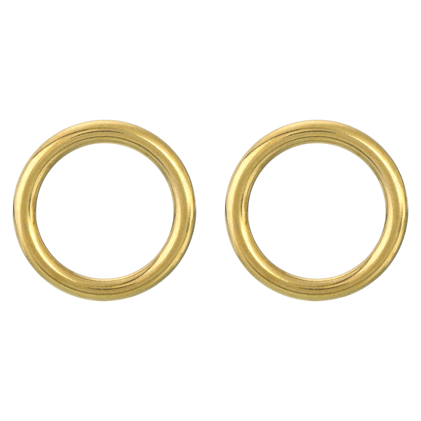 uxcell Uxcell 2Pcs O Ring Buckle 23mm/0.91", Brass Seamless Welded Circle Loop 4mm Thickness