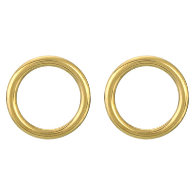 Harfington Uxcell 2Pcs O Ring Buckle 23mm/0.91", Brass Seamless Welded Circle Loop 4mm Thickness