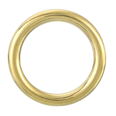 Harfington Uxcell 1 Stück O-Ring Schnalle 25mm/0,98", nahtloser geschweißter Messingkreis 4,5mm dick für Gepäckgurte, Bastelarbeiten, DIY-Dekoration, goldfarben