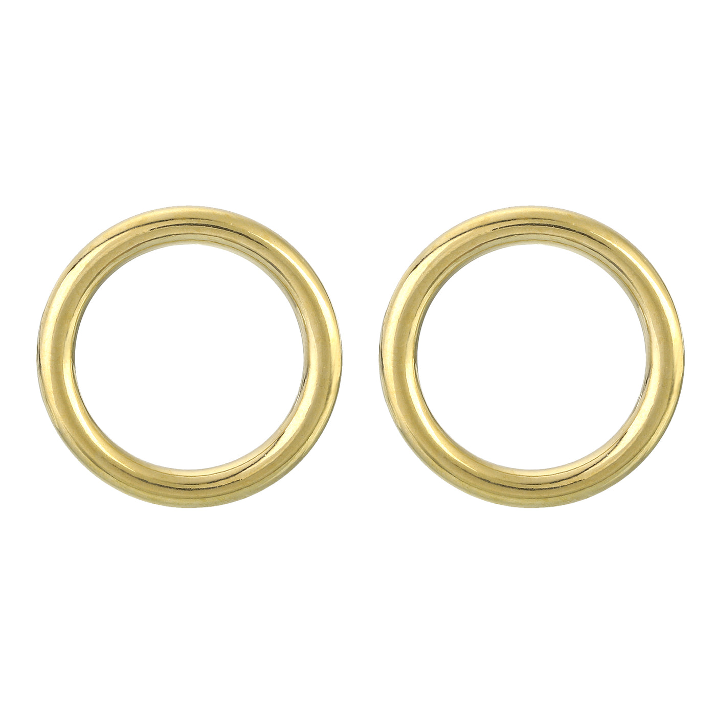 uxcell Uxcell 2Pcs O Ring Buckle 25mm/0.98", Brass Seamless Welded Circle Loop 4.5mm Thickness