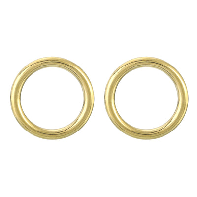 Harfington Uxcell 2Pcs O Ring Buckle 25mm/0.98", Brass Seamless Welded Circle Loop 4.5mm Thickness