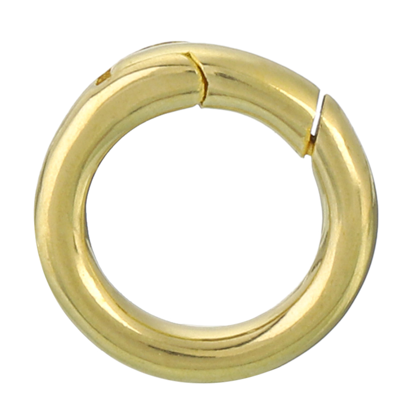 uxcell Uxcell Metal Spring O Rings 0.41"(10.4mm), Brass Spring Keyring Buckle