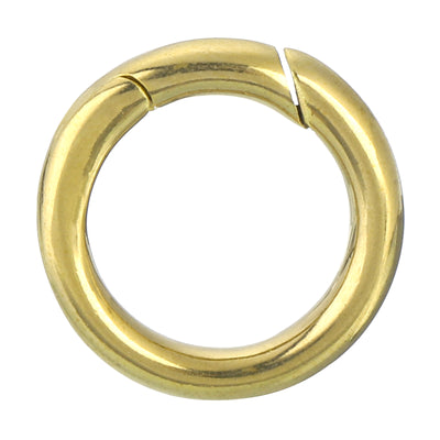 Harfington Uxcell Metal Spring O Rings 0.46"(11.6mm), Brass Spring Keyring Buckles