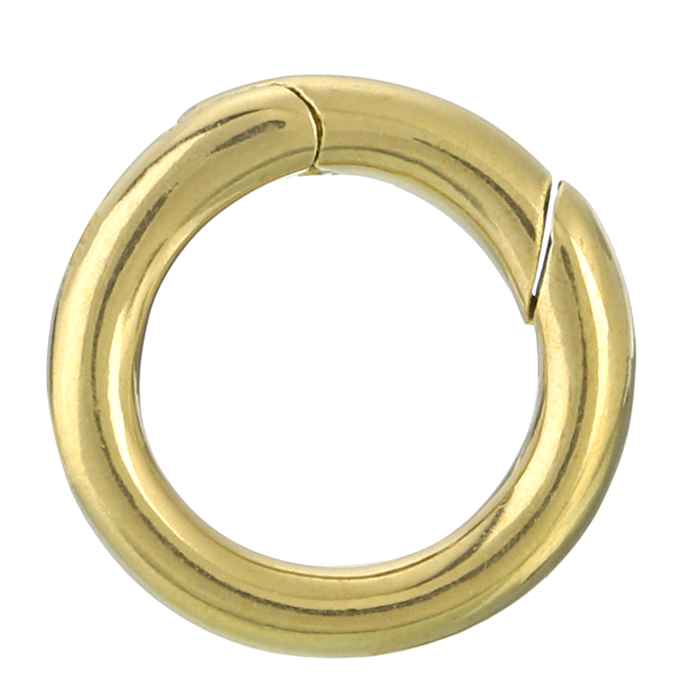 uxcell Uxcell Metal Spring O Rings 0.51"(13mm), Brass Spring Keyring Buckles