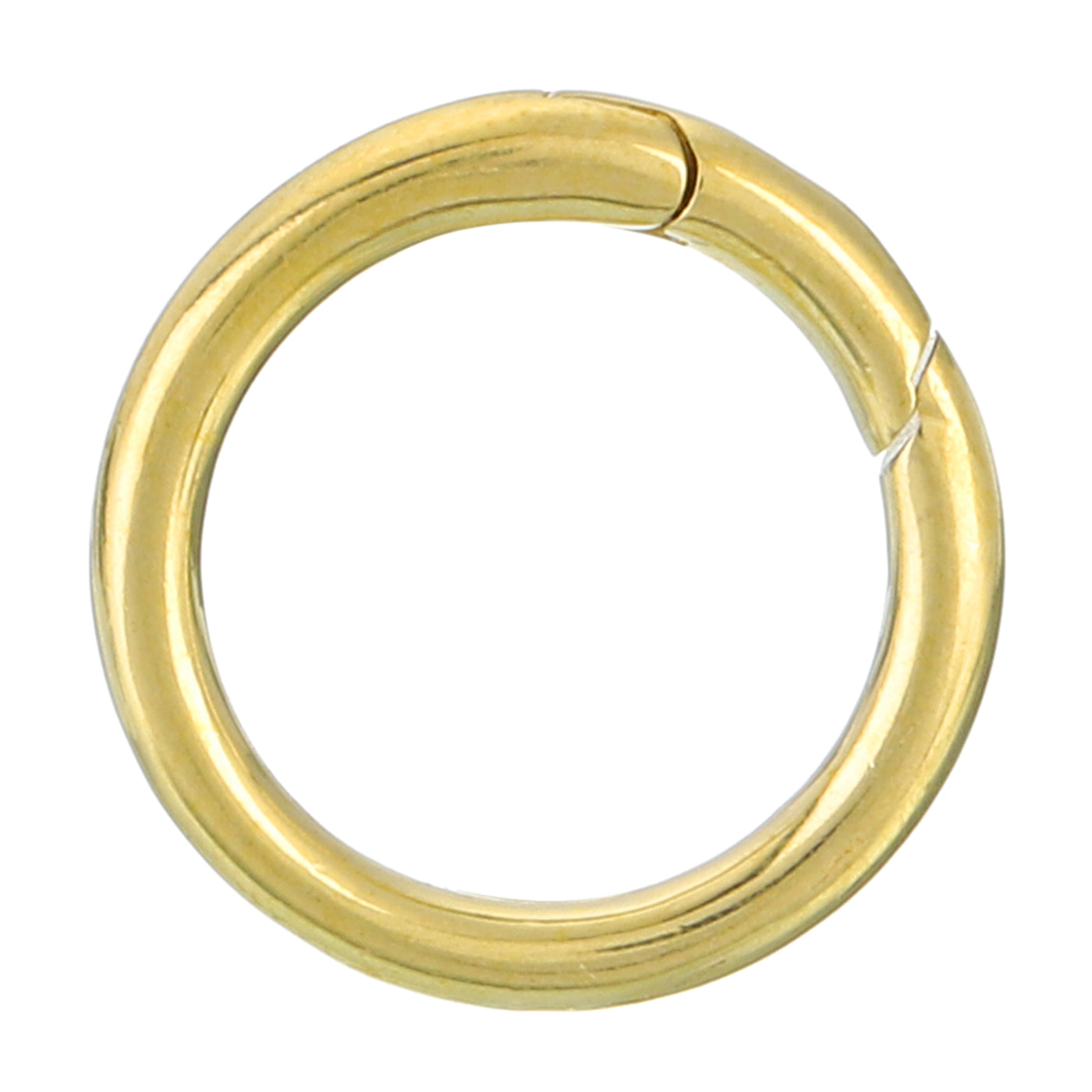 uxcell Uxcell Metal Spring O Rings 0.55"(14mm), Brass Spring Keyring Buckles