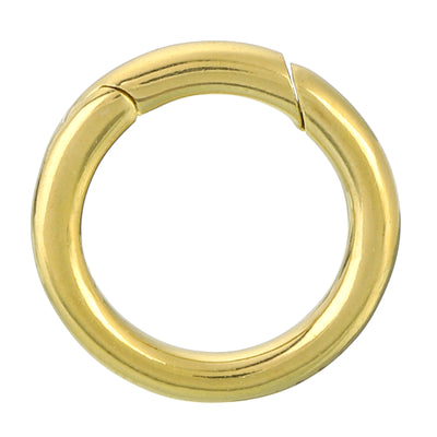 Harfington Uxcell Metal Spring O Rings 0.59"(15mm), Brass Spring Keyring Buckles