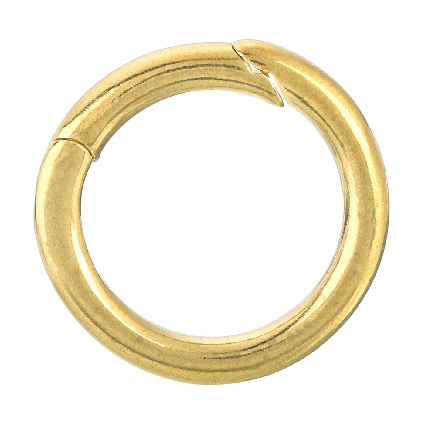 uxcell Uxcell Metal Spring O Rings 0.87"(22mm), Brass Spring Keyring Buckles