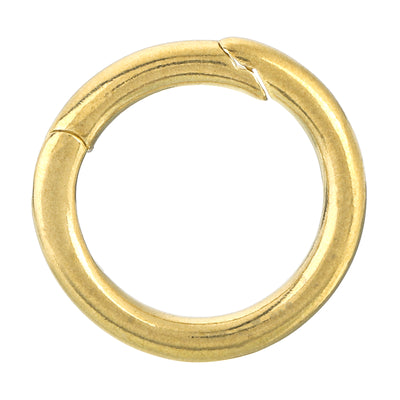 Harfington Uxcell Metal Spring O Rings 0.87"(22mm), Brass Spring Keyring Buckles