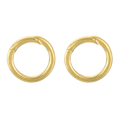 Harfington Uxcell 2Pcs Metal Spring O Rings 0.87"(22mm), Brass Spring Keyring Buckles