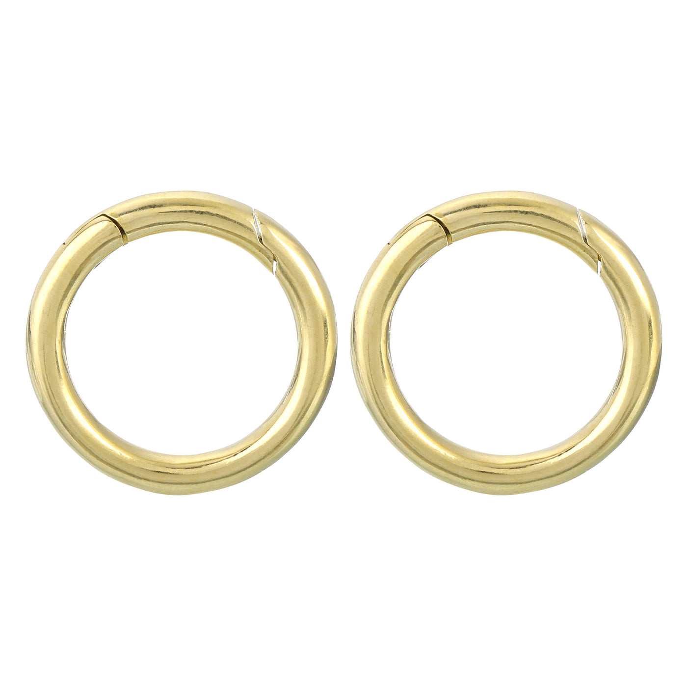 uxcell Uxcell 2Pcs Metal Spring O Rings 0.94"(24mm), Brass Spring Keyring Buckles