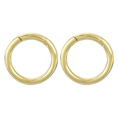 Harfington Uxcell 2Pcs Metal Spring O Rings 0.94"(24mm), Brass Spring Keyring Buckles