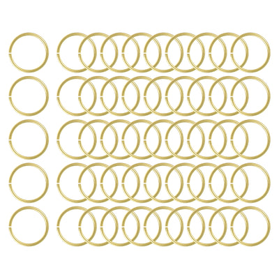 Harfington Uxcell 50Pcs Open Jump Rings, 25mm/0.98" Brass Jump Ring Connectors 2mm Thick O Rings