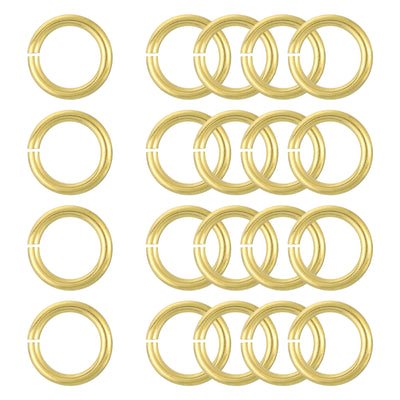 Harfington Uxcell 20Pcs Open Jump Rings, 16mm/0.63" Brass Jump Ring Connectors 2.5mm Thick O Rings