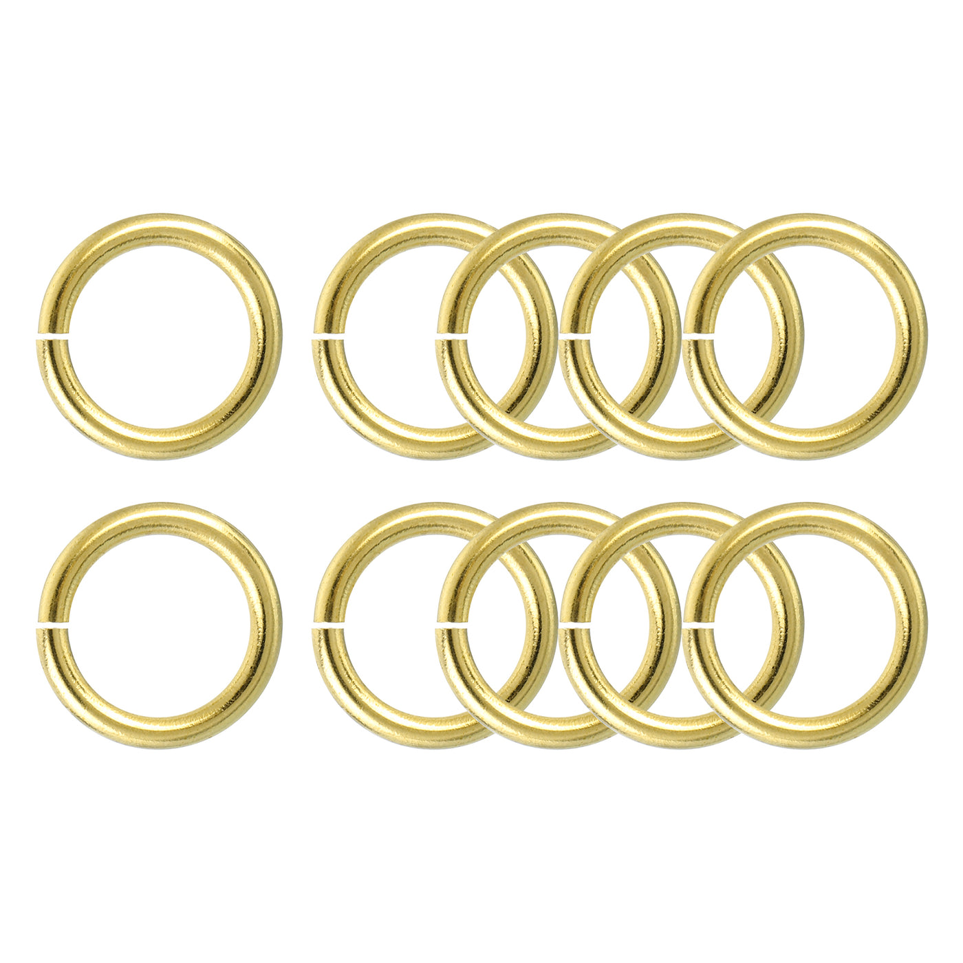 uxcell Uxcell 10Pcs Open Jump Rings, 18mm/0.71" Brass Jump Ring Connectors 2.5mm Thick O Rings