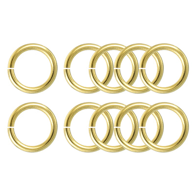 Harfington Uxcell 10Pcs Open Jump Rings, 18mm/0.71" Brass Jump Ring Connectors 2.5mm Thick O Rings