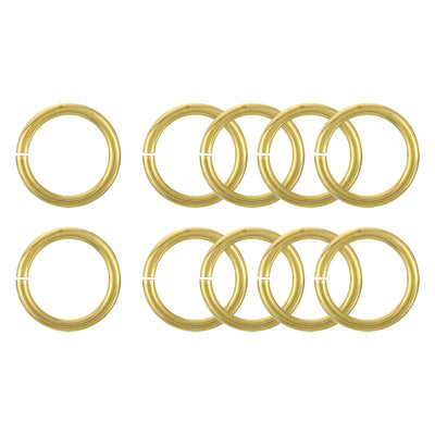 Harfington Uxcell 10Pcs Open Jump Rings, 20mm/0.79" Brass Jump Ring Connectors 2.5mm Thick O Rings