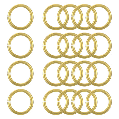 Harfington Uxcell 20Pcs Open Jump Rings, 20mm/0.79" Brass Jump Ring Connectors 2.5mm Thick O Rings