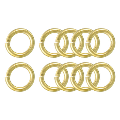 Harfington Uxcell 10Pcs Open Jump Rings, 18mm/0.71" Brass Jump Ring Connectors 3mm Thick O Rings