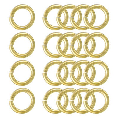 Harfington Uxcell 20Pcs Open Jump Rings, 18mm/0.71" Brass Jump Ring Connectors 3mm Thick O Rings