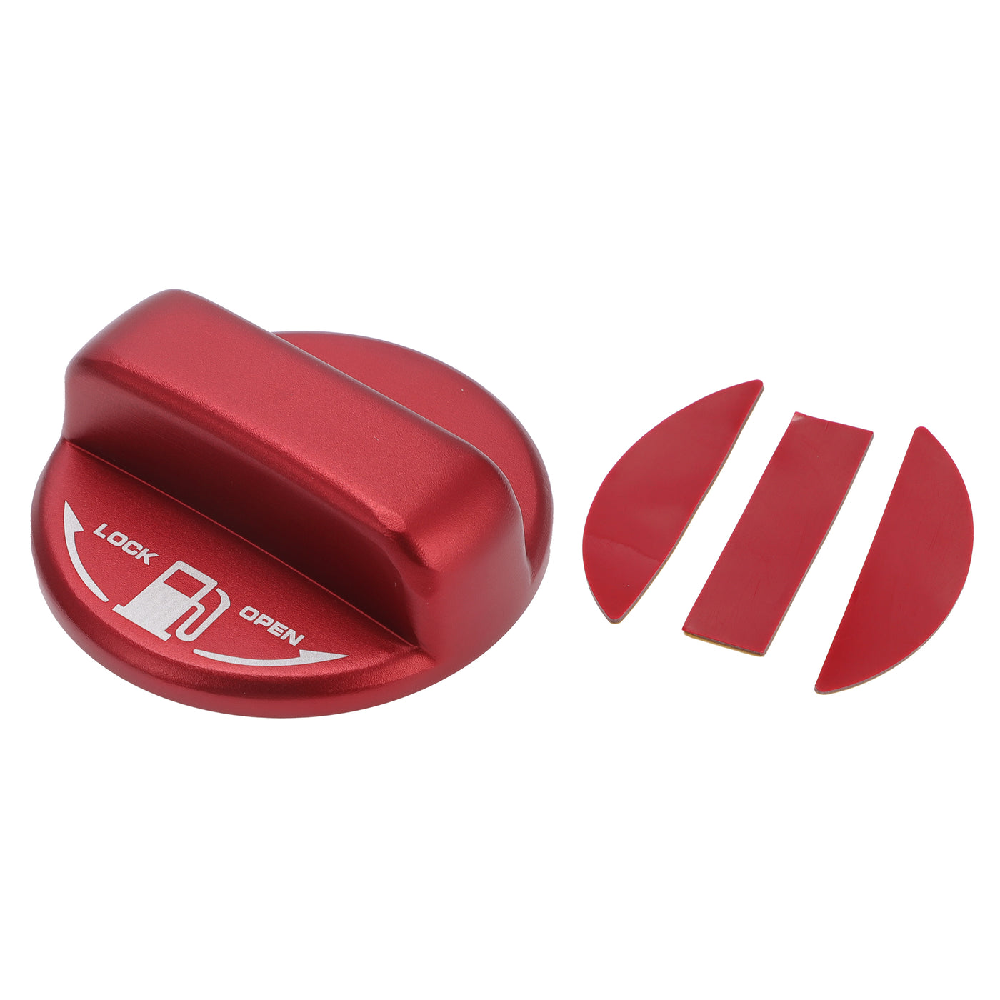 ACROPIX Metal Gas Fuel Tank Cap Cover Trim Sticker Red Fit for Toyota Hiace 200 Series - Pack of 1