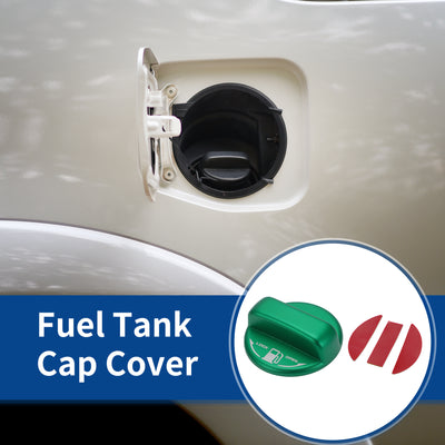 Harfington Metal Gas Fuel Tank Cap Cover Trim Sticker Green Fit for Toyota Hiace 200 Series - Pack of 1