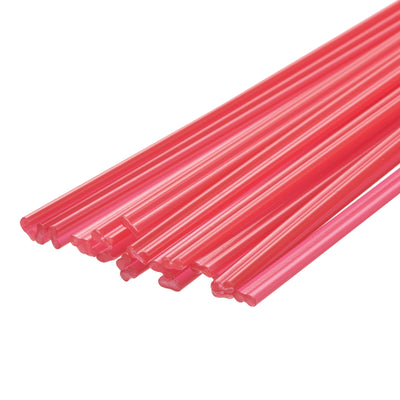 Harfington 20pcs 8 Inch Plastic Welding Rods PP Welding Strips Plastic Welder, Red