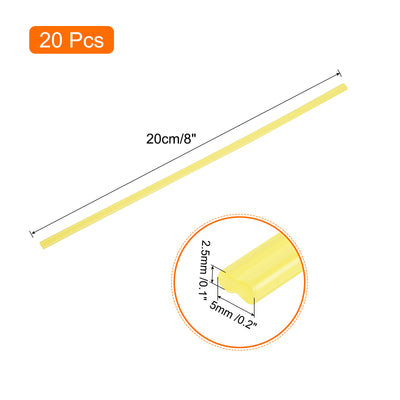 Harfington 20pcs 8 Inch Plastic Welding Rods PP Welding Strips for Plastic Welder, Yellow