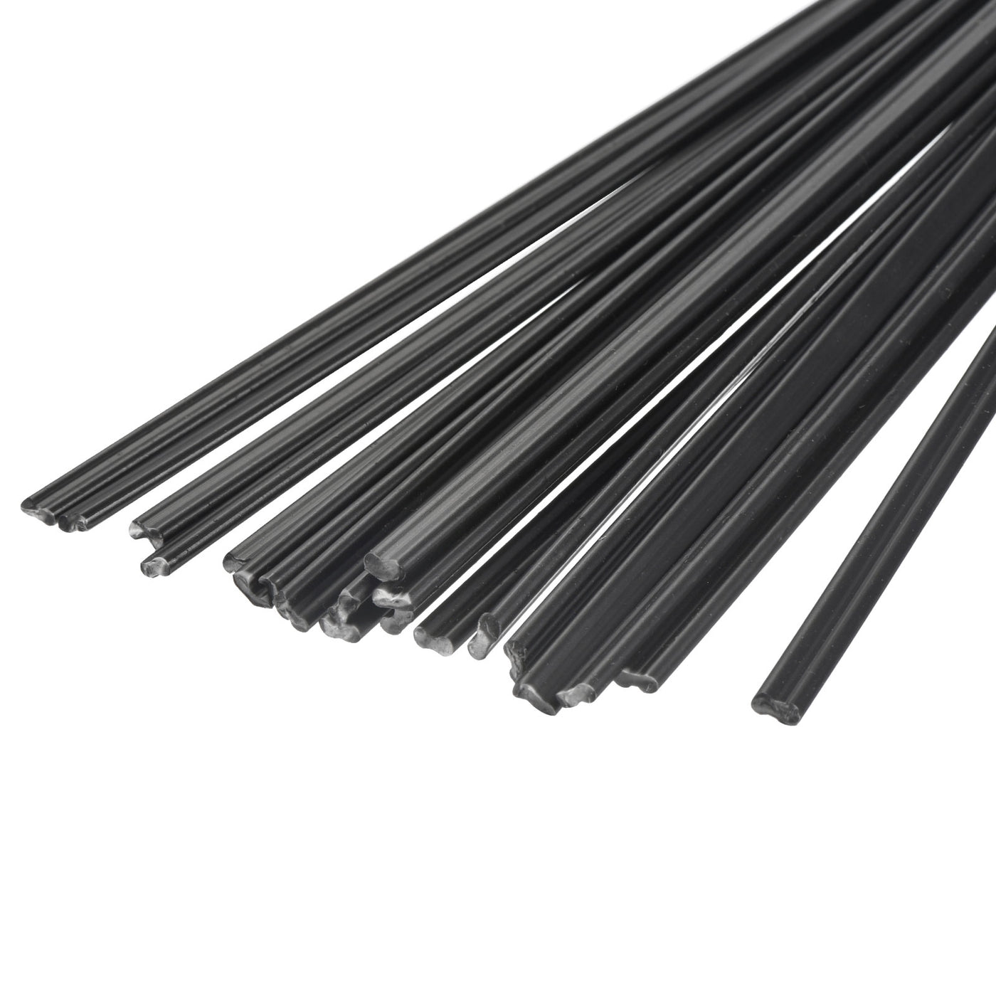 Harfington 20pcs 8 Inch Plastic Welding Rods PP Welding Strips for Plastic Welder, Black