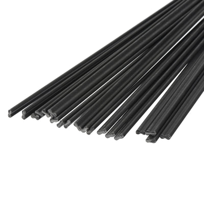 Harfington 20pcs 8 Inch Plastic Welding Rods PVC Welding Strips for Plastic Welder Black