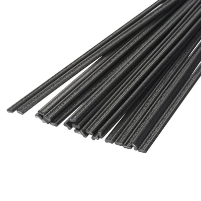 Harfington 20pcs 8 Inch Plastic Welding Rods PE Welding Strips for Plastic Welder Black