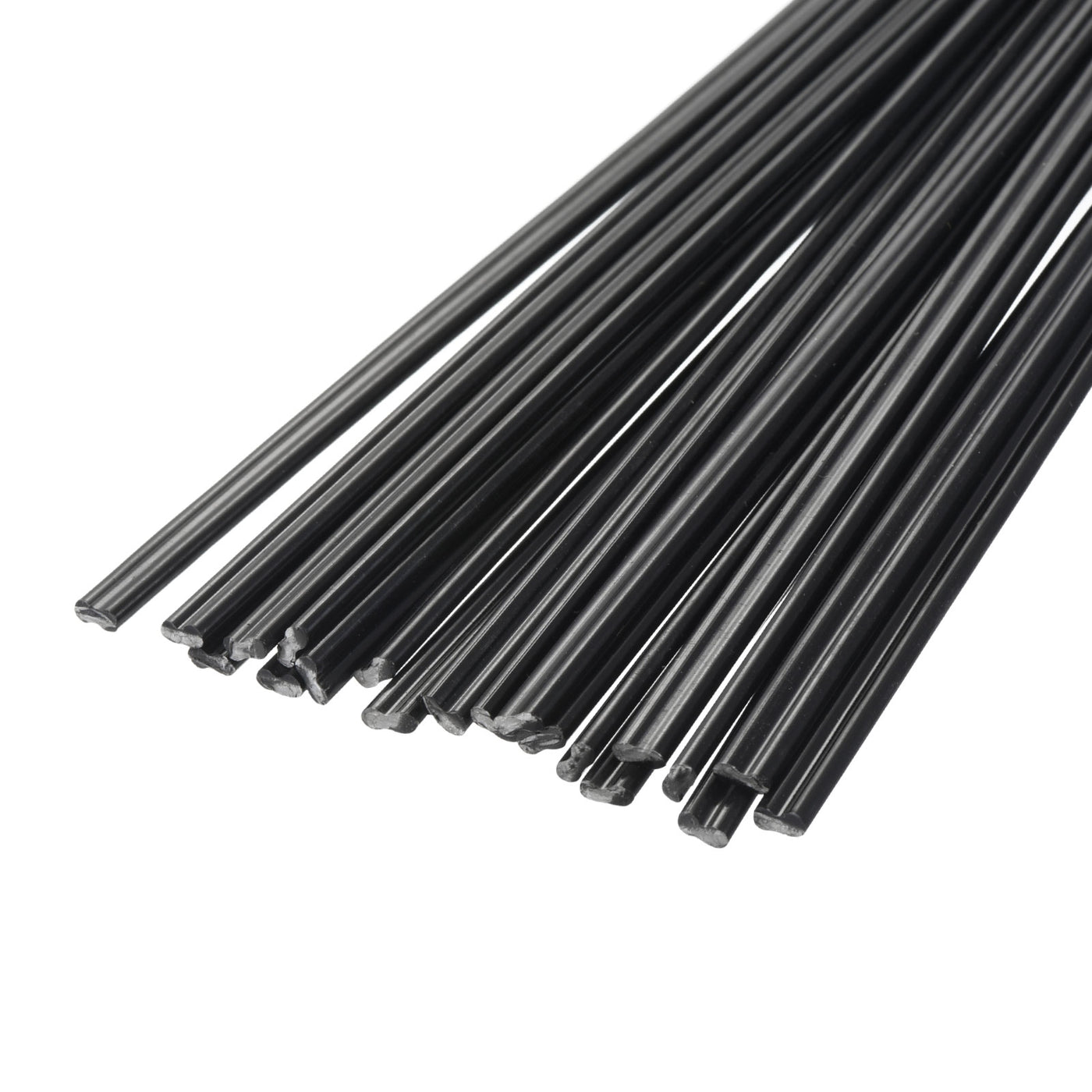 Harfington 20pcs 8 Inch Plastic Welding Rods ABS Welding Strips for Plastic Welder Black